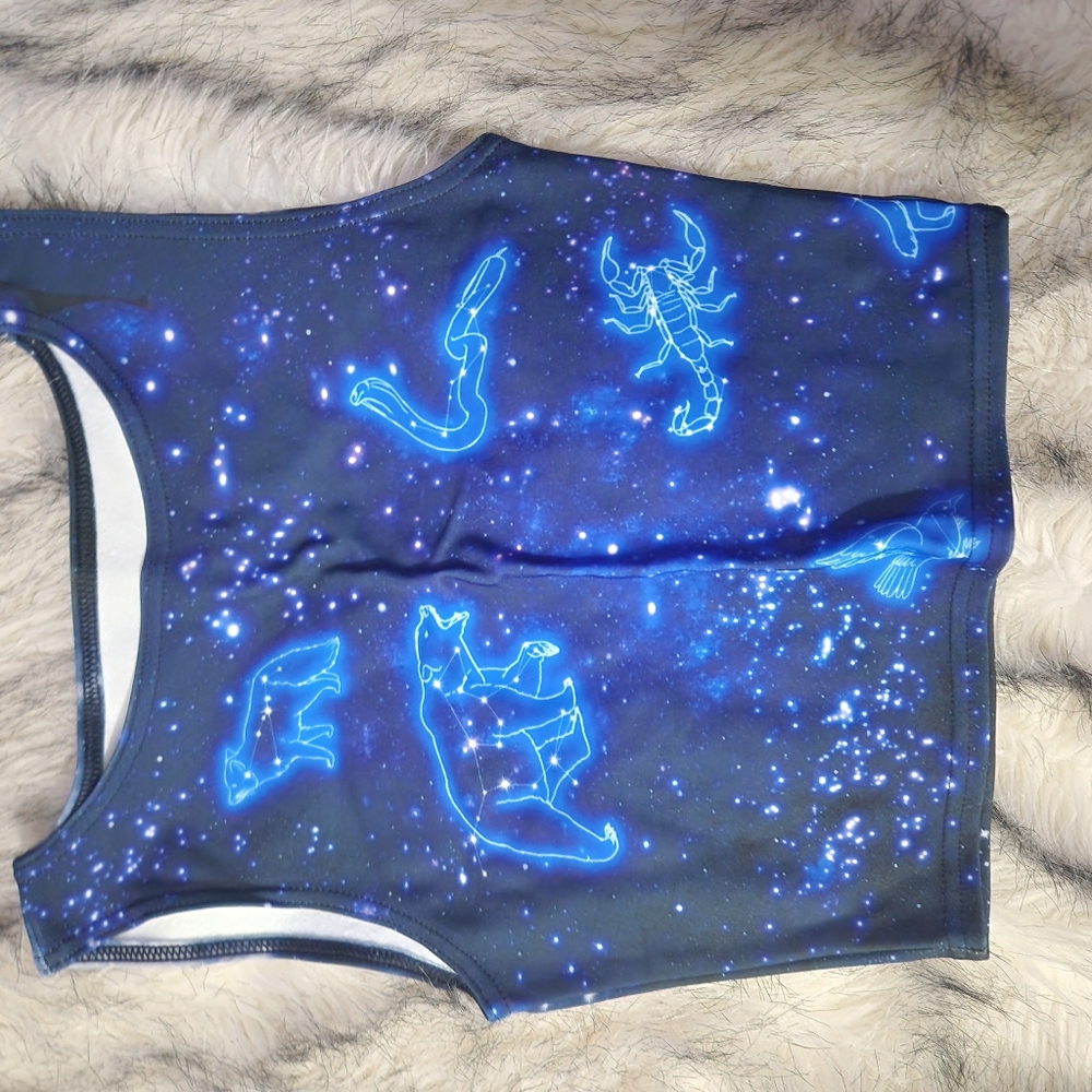 BlackMilk Animal Astrology Constellations Wifey Top Crop Top - Picture 2 of 6